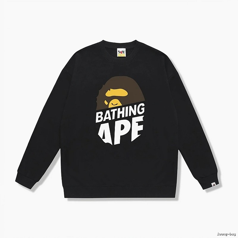 Bape Ape Head Trendy Cool Black Sweatshirt