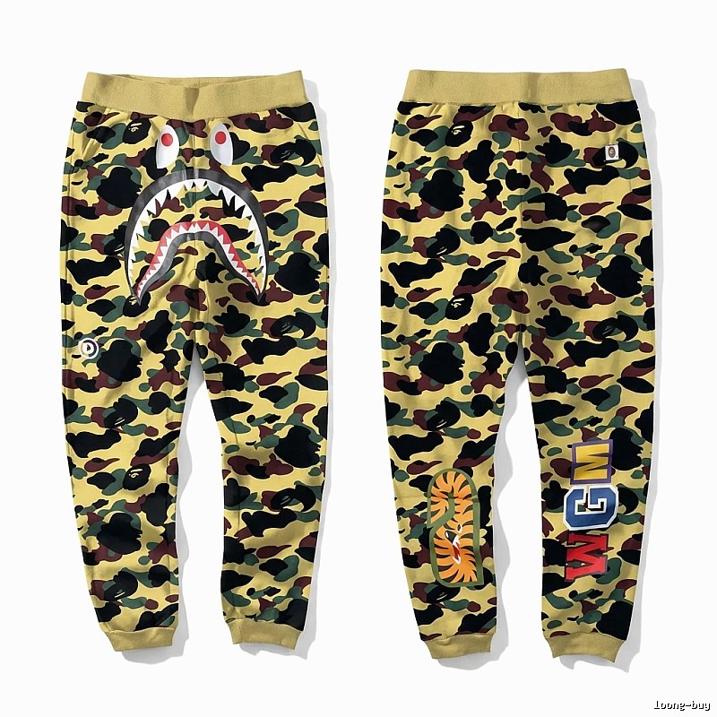 Bape camouflage shark pattern sweatpants