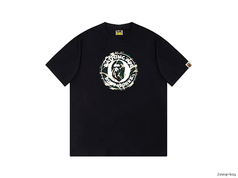 Bape camouflage style black T-shirt