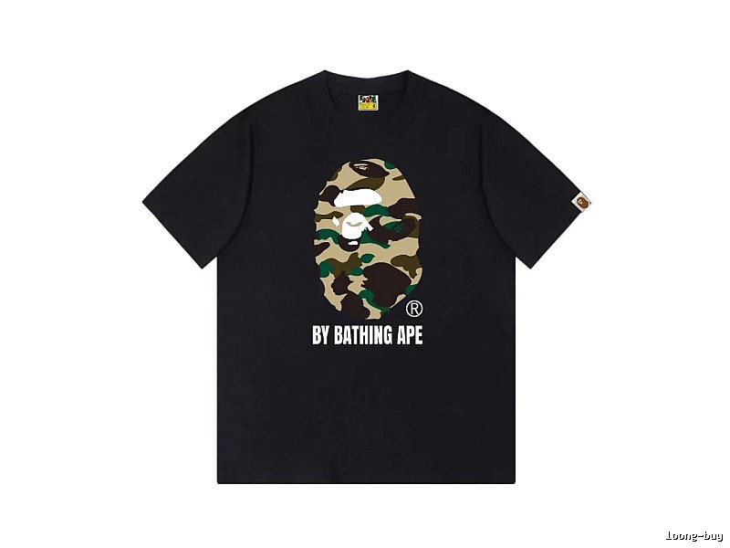 Bape camouflage style black T-shirt