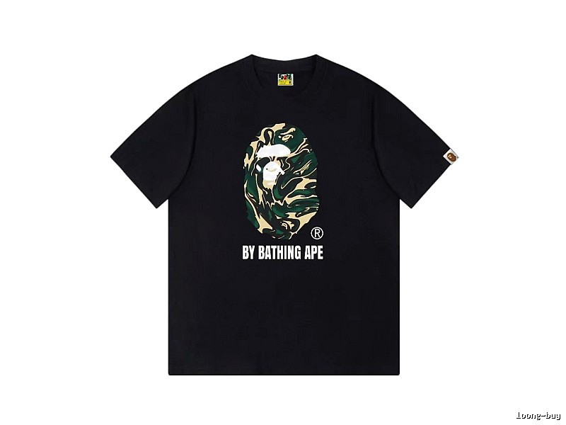 Bape camouflage style black T-shirt