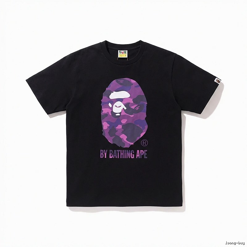 Bape camouflage-style black T-shirt