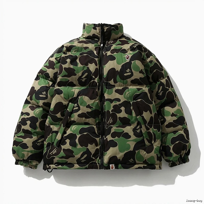 Bape camouflage-style down jacket