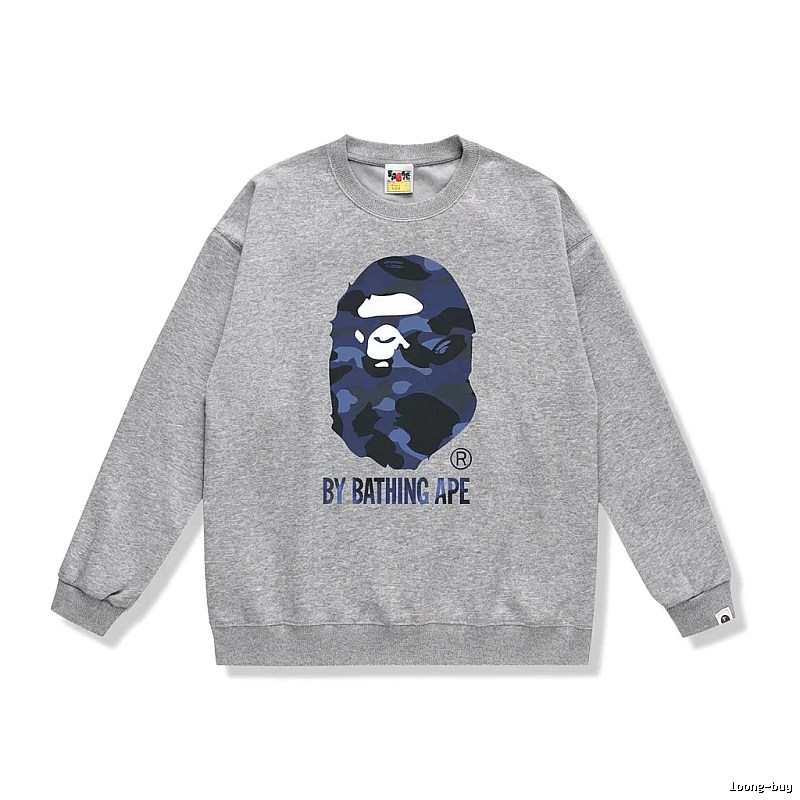 Bape camouflage-style gray sweatshirt