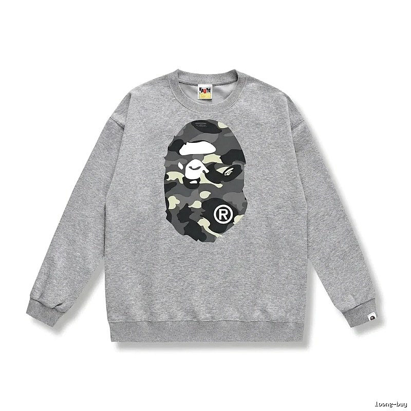 Bape camouflage style grey sweatshirt