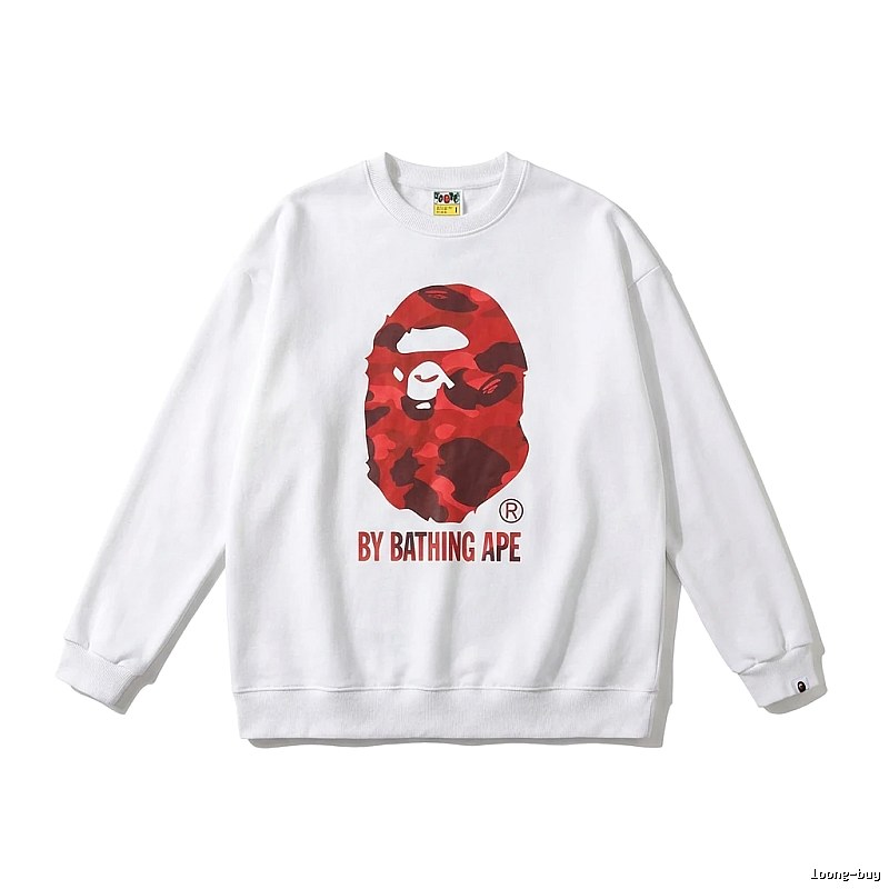 Bape camouflage-style white sweatshirt