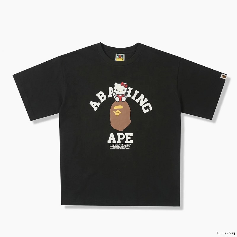 Bape Co-branded Black Trendy T-shirt