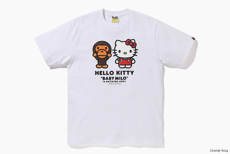 Bape co-branded cartoon white T-shirt
