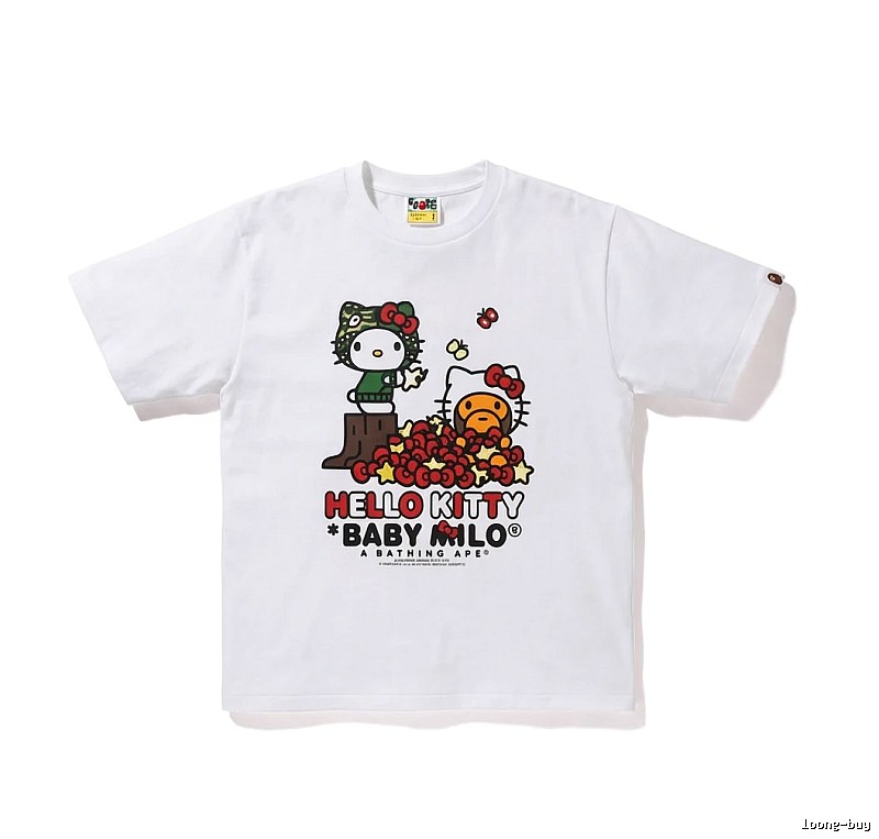 Bape Hello Kitty Co-branded White T-shirt