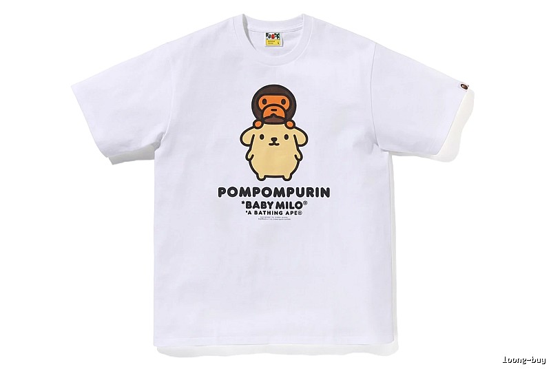 Bape x Pompompurin Co-branded Short-sleeve White