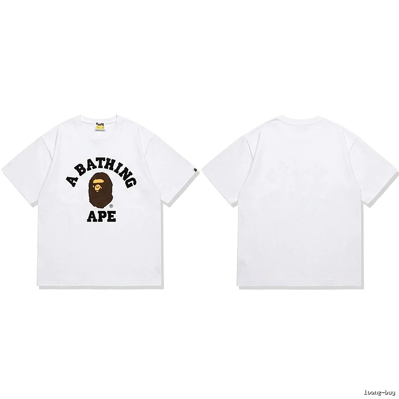 Bape's classic ape head white T-shirt