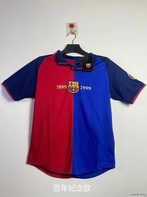 Barcelona Premium Style Retro soccer jersey Blue Red Barcelona for Resort Outfits
