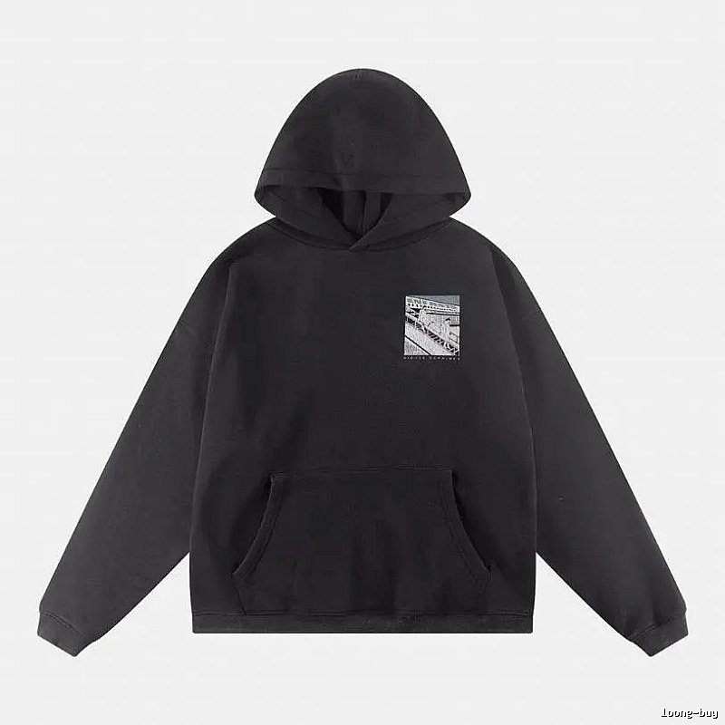 Bold Print Direction Graphic Zip Hoodie Commuter Look
