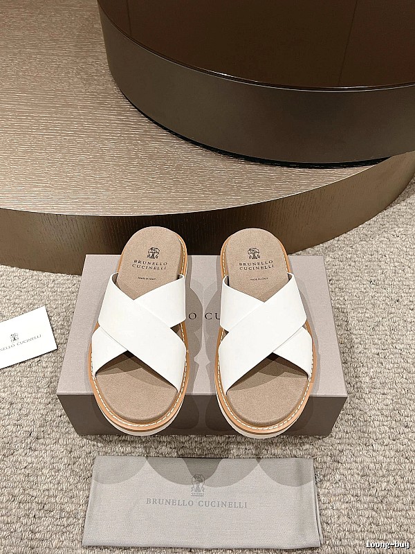 Brunello Cucinelli Casual-style White Slides