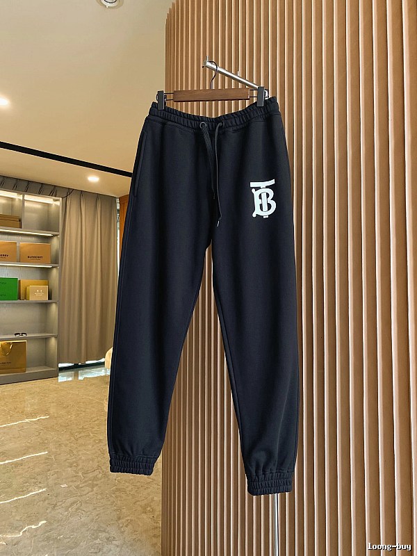 Burberry letter - printed casual black pants