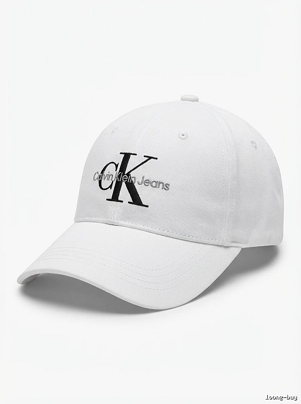 Calvin Klein minimalist style white baseball cap