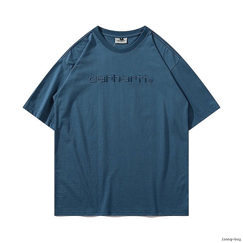Carhartt Daily Logo T-shirt Light Blue Subtle for City Outfits