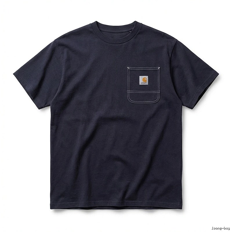 Carhartt minimalist style navy blue T-shirt