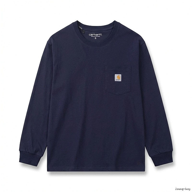 Carhartt simple and casual style navy long-sleeve