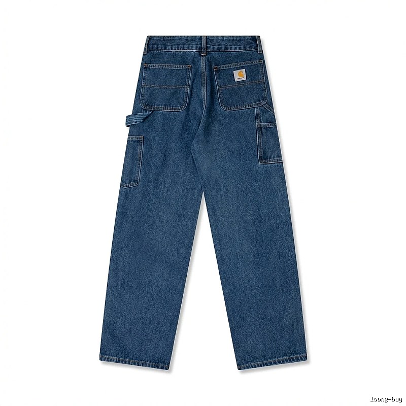 Carhartt workwear style dark blue jeans