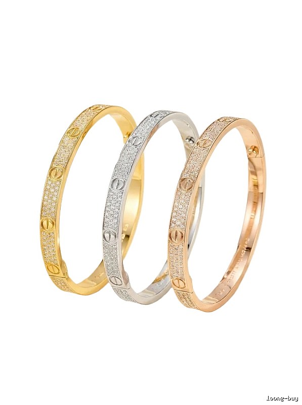 Cartier Love Series Luxurious Three-Color Bracelet