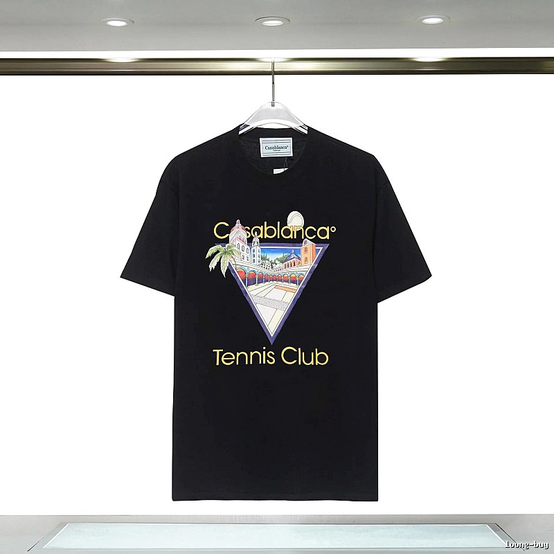 Casablanca Print Casual Black T-shirt