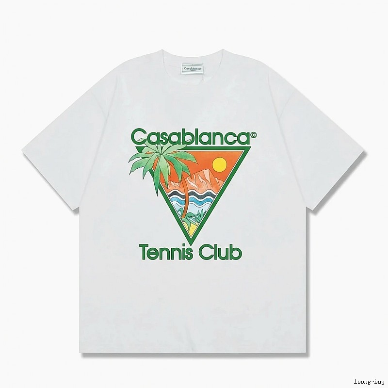 Casablanca Printed Casual White T-shirt