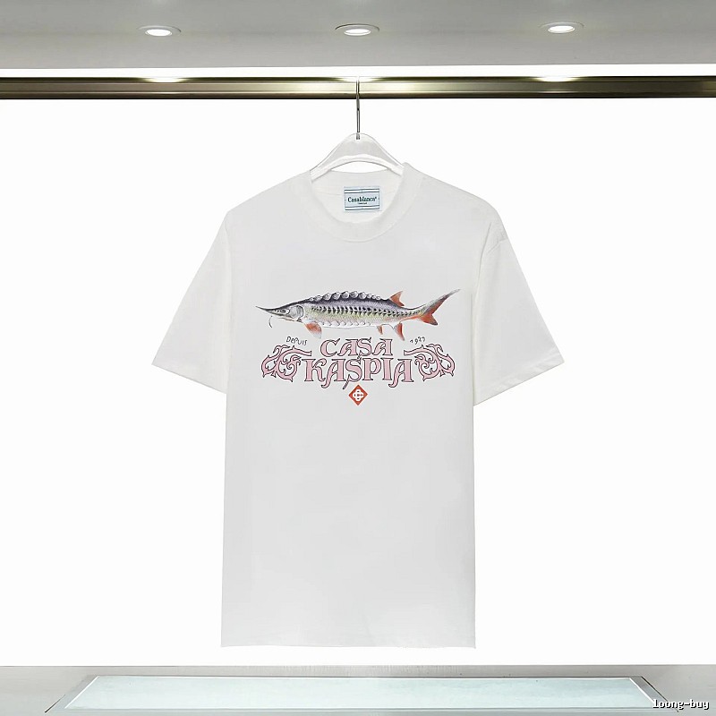 Casablanca - printed retro - style white T - shirt