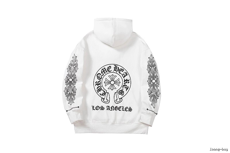 Chrome Hearts 2088-26 White Cross Graphic Hoodie Weekend Wear