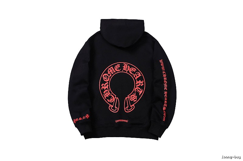 Chrome Hearts Casual Cross graphic hoodie Black Blue Cross for Comfortable Styling