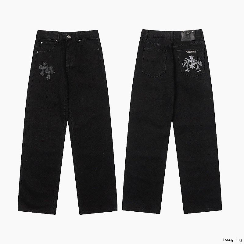 Chrome Hearts Classic Graphic jeans Light Denim Jeans with Travel-Friendly Style