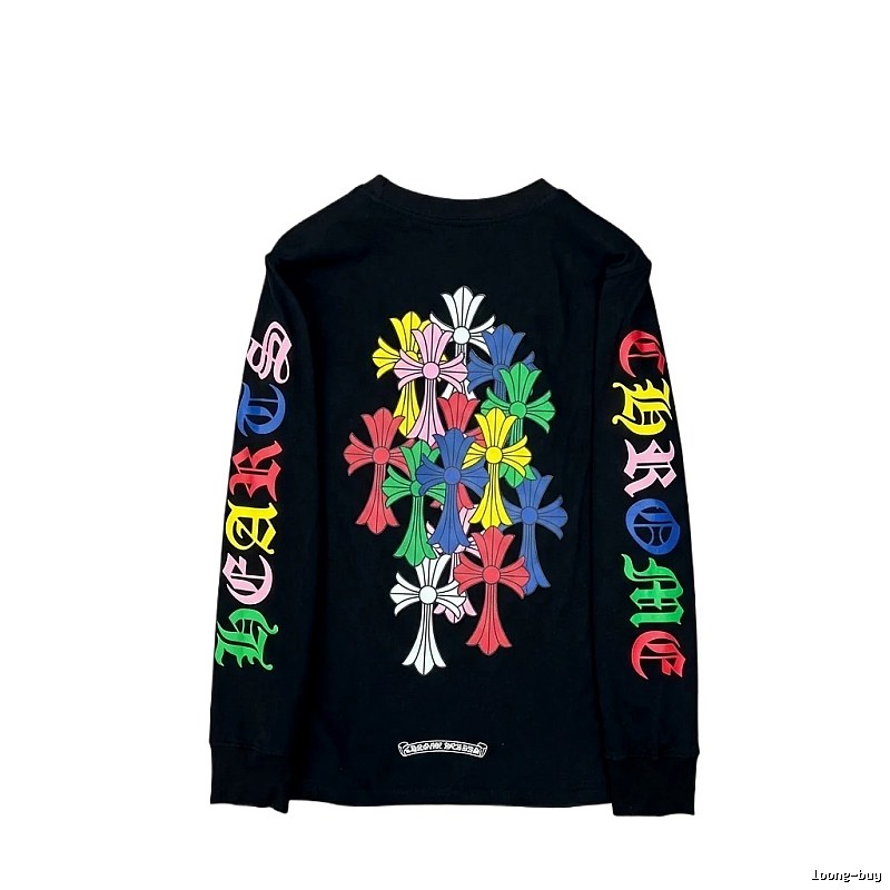 Chrome Hearts Colorful Cross Black Long-sleeve (T-shirt)