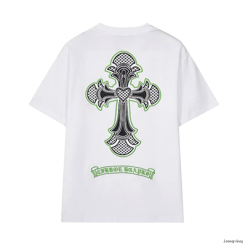 Chrome Hearts Cross Print Street Style White T-Shirt