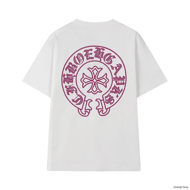 Chrome Hearts Cross Print Street Style White T-Shirt