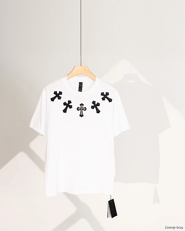 Chrome Hearts Cross Street Style White T-Shirt