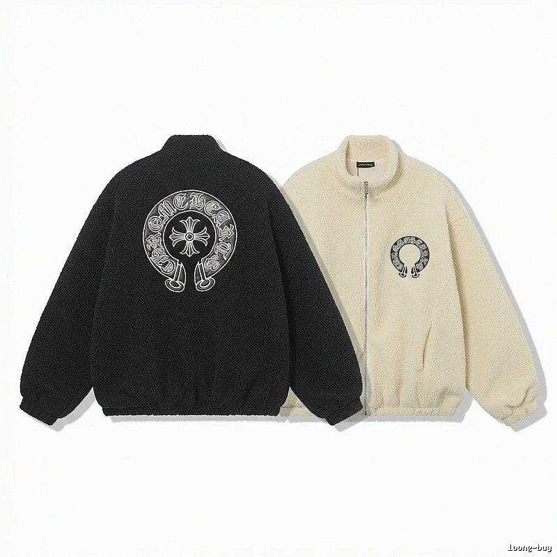 Chrome Hearts Cross Trendy and Cool Black Coat