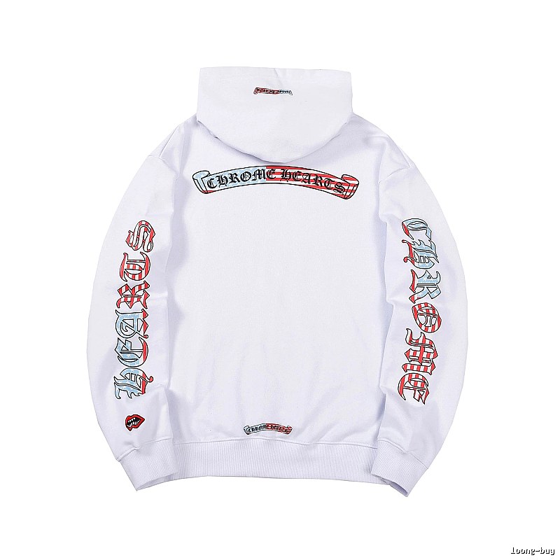 Chrome Hearts Premium Style Cross graphic hoodie Black Blue Cross for Resort Outfits