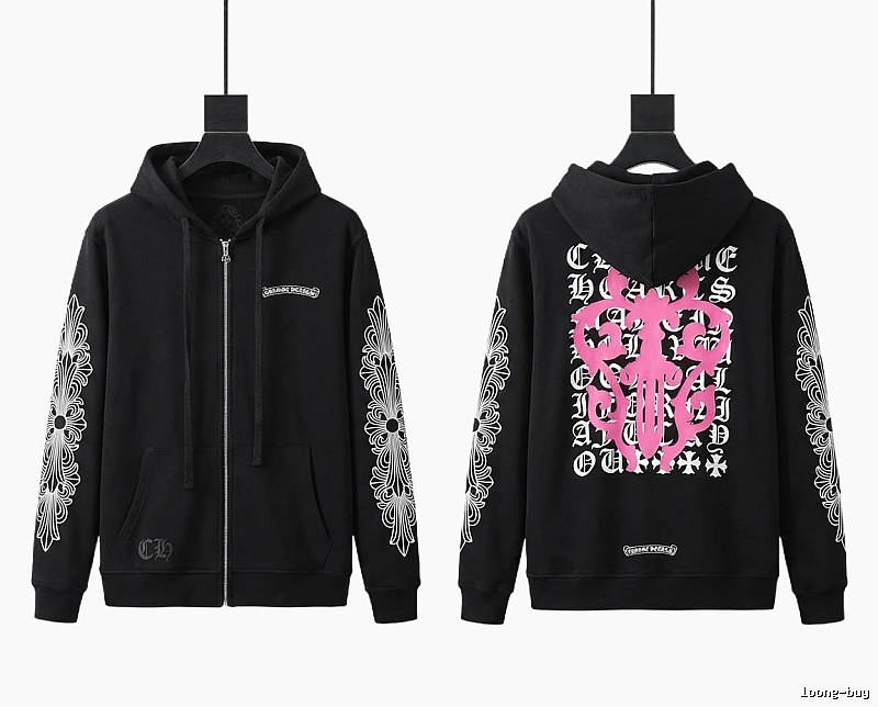 Chrome Hearts printed dark style hoodie