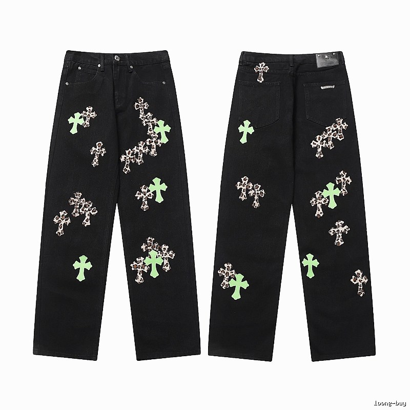 Chrome Hearts Summer Graphic jeans Light Denim Jeans with Bold Graphic