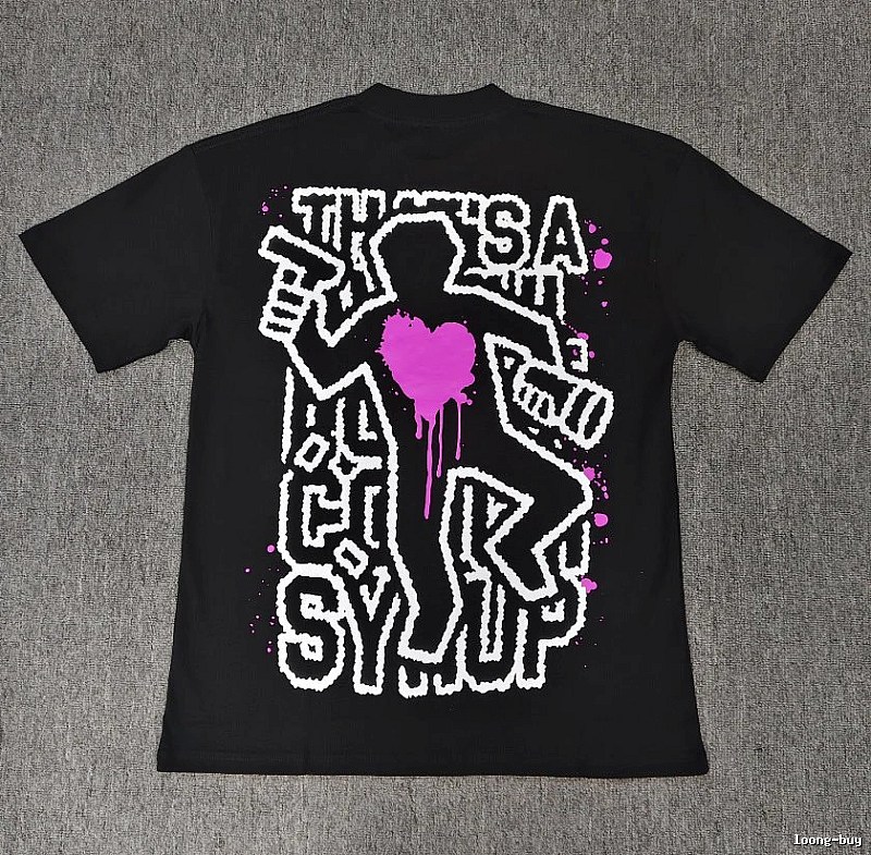 CLOT Heart Graffiti Street Style Black Short-sleeve T-shirt
