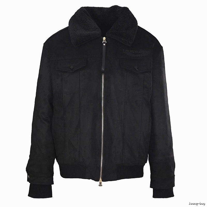 Collared Bomber Jacket Style Edit in Black