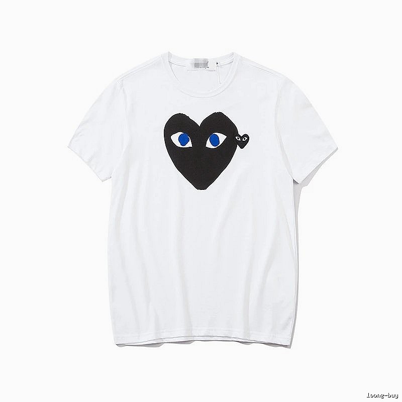 Comme des Garcons PLAY 2023-03 Black Style 2303 Heart Logo T-Shirt Poolside Style