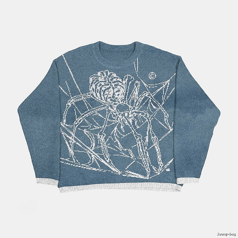Compact Anime graphic sweater Black Knit Top for Smart Casual Looks