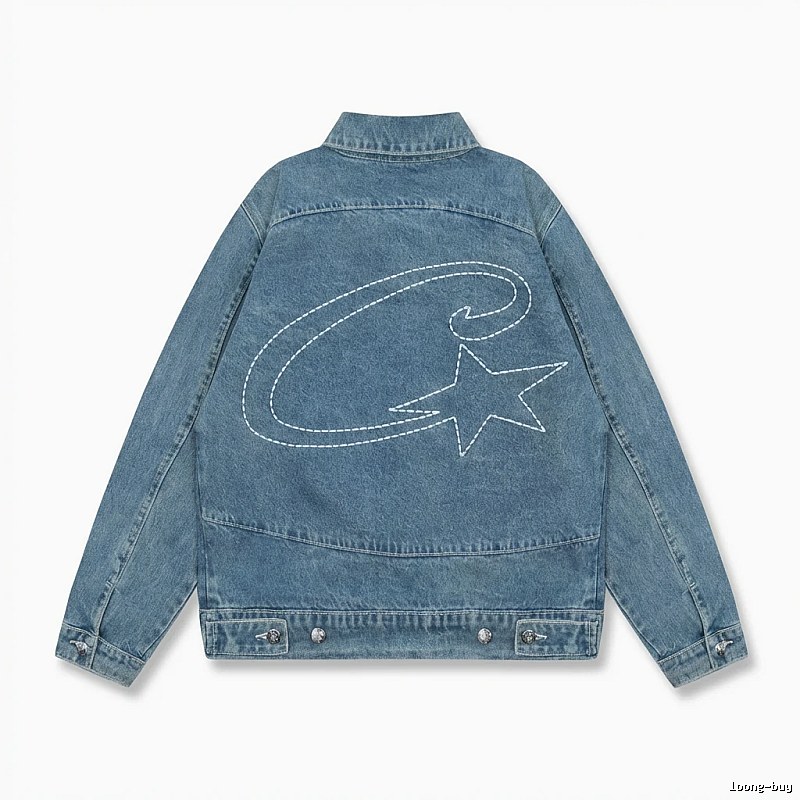 Corteiz Denim Trendy Style Coat