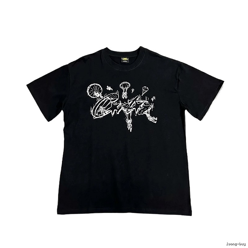 Corteiz Graffiti Style Black T-shirt