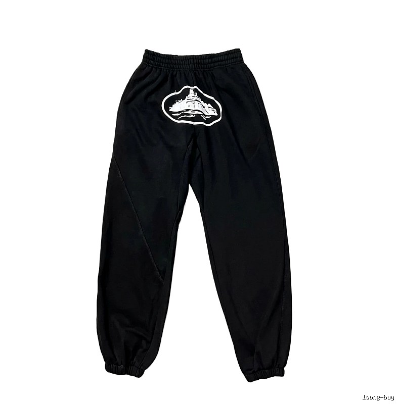 Corteiz Printed Casual Black Pants