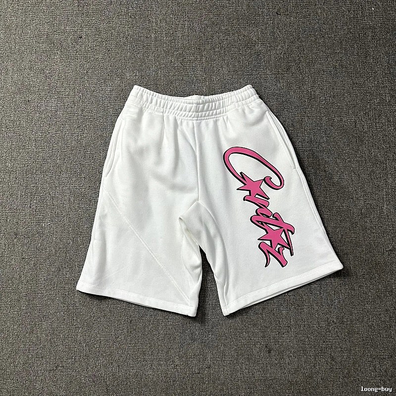 Corteiz trendy and cool style white shorts