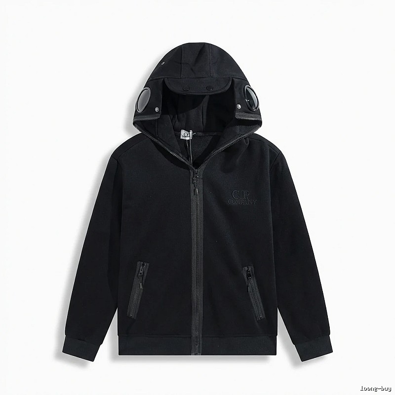 C.P. Functional Style Black Hoodie