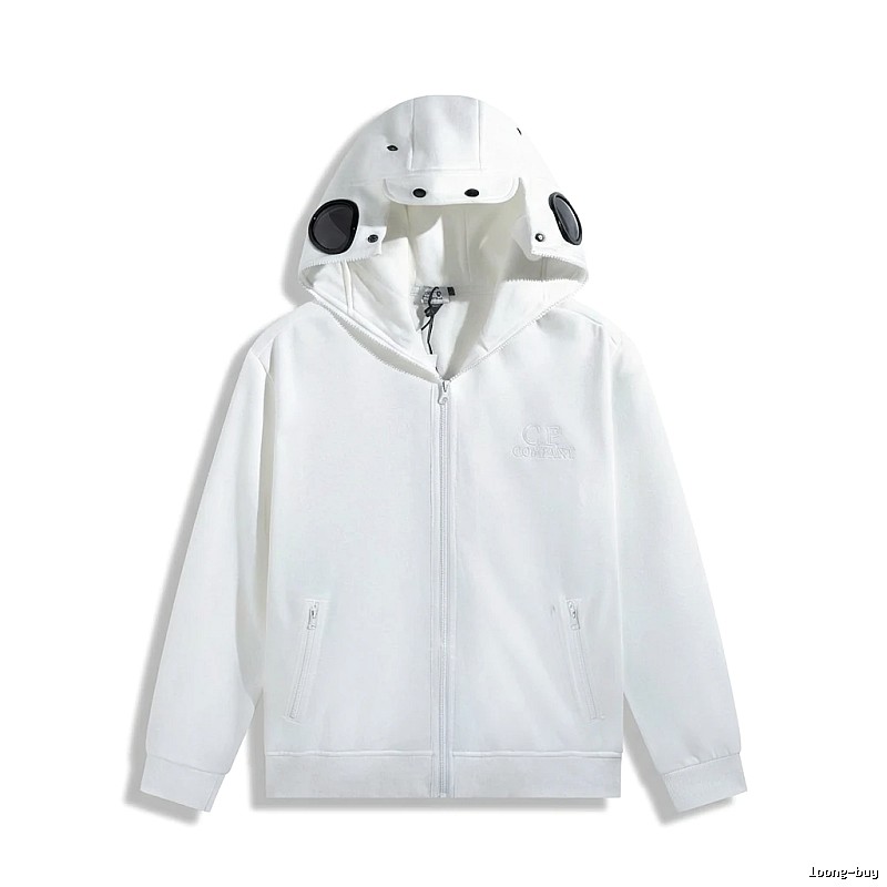 C.P. White Functional Hoodie