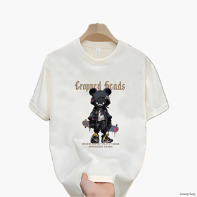 Cropned Heads Trendy & Cool Bear Off-white T-shirt